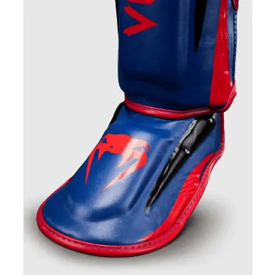 Protège-tibias et pieds Venum Elite - Bleu Foncé/Rouge - 4