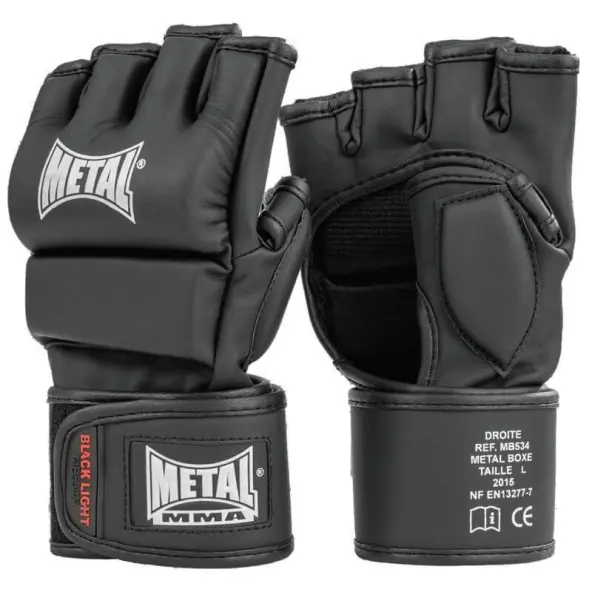 Gants combat libre Pro Metal Boxe Blacklight