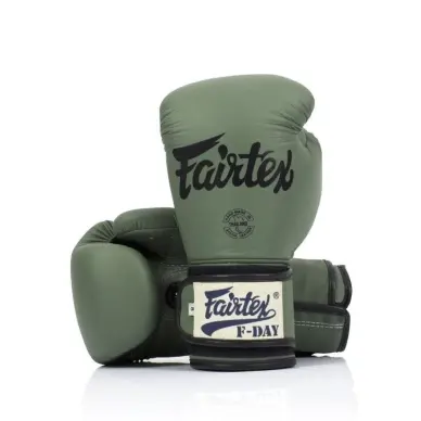Gants de boxe d'entraînement Fairtex F-Day vert 100% cuir