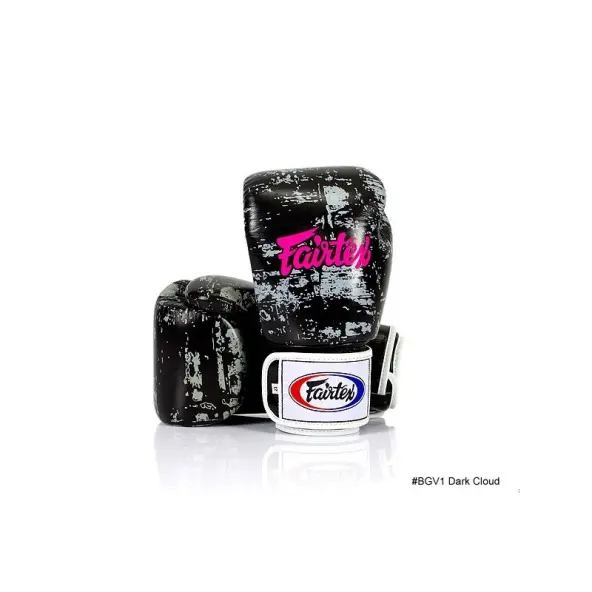 Gants de boxe d'entraînement Fairtex Dark Cloud 100% cuir
