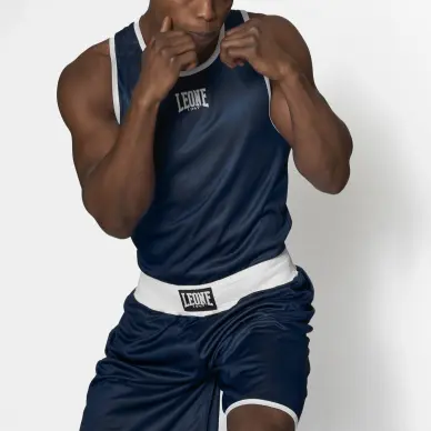 Débardeur de boxe anglaise réversible rouge & bleu - 3