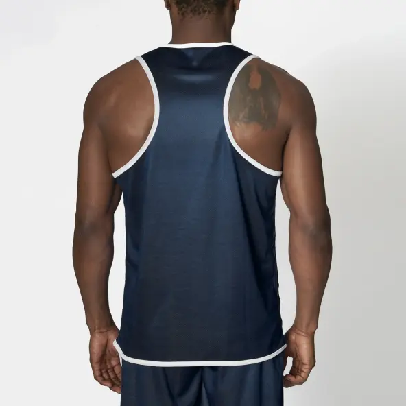 Débardeur de boxe anglaise réversible rouge & bleu