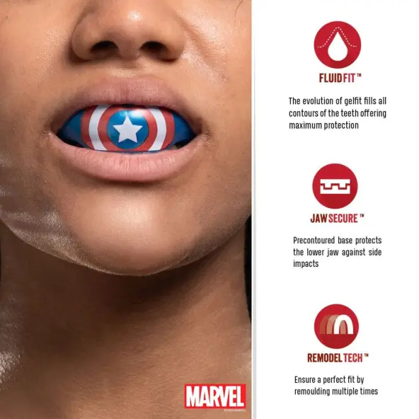 Protège-dents pour bagues SAFEJAWZ Marvel Captain America