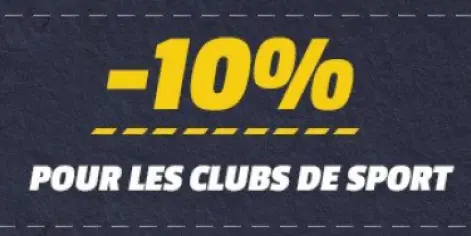 -10% supplémentaires pour les clubs de sport !
