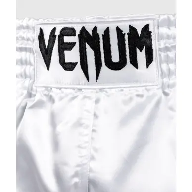 Short de Boxe Thaï Venum Classic Blanc/Noir - 2