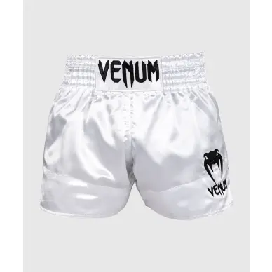 Short de Boxe Thaï Venum Classic Blanc/Noir - 5