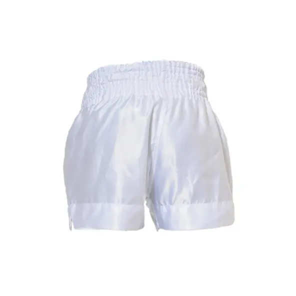 Short de Boxe Thaï NO FEAR Blanc