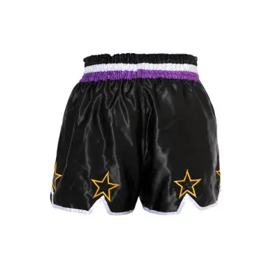 Short de Boxe Thaï STAR Noir & Violet - 2