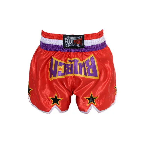 Short de Boxe Thaï STAR Rouge & Violet