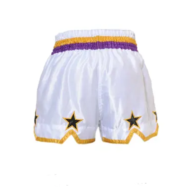 Short Boxe Thai STAR Blanc/Violet
