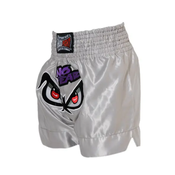 Short de Boxe Thaï NO FEAR Argent