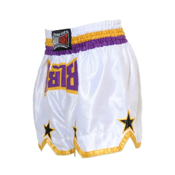 Short Boxe Thai STAR Blanc/Violet