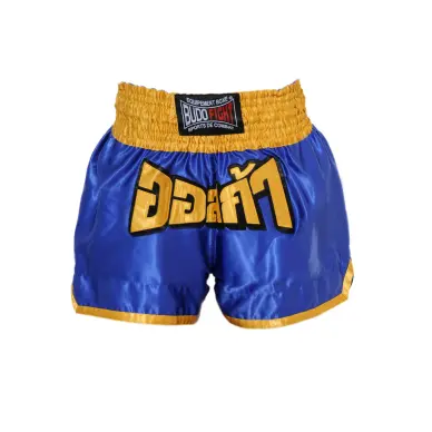Short de Boxe Thaï FIGHTER Bleu & Jaune