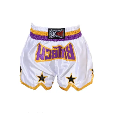 Short Boxe Thai STAR Blanc/Violet - 3