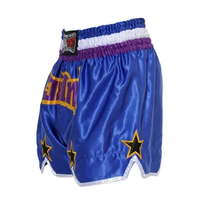 Short de Boxe Thaï STAR Bleu & Violet - 3