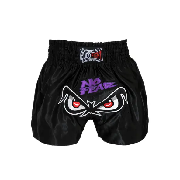 Short de Boxe Thaï NO FEAR Noir