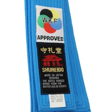 Ceinture de Karaté Shureido Compétition Kata Bleue WKF