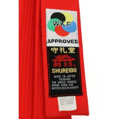 Ceinture de Karaté Shureido Compétition Kata Rouge WKF - 2