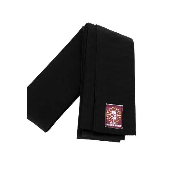 Obi d'Aïkido Noir Importation Japon
