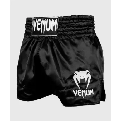 Short de Boxe Thaï Venum Classic Noir/Blanc - 4