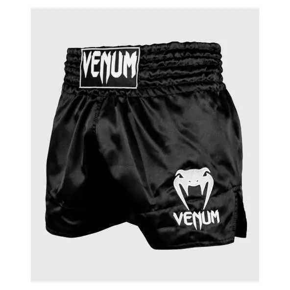 Short de Boxe Thaï Venum Classic Noir/Blanc