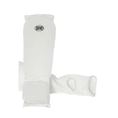 Protège-tibias et pieds Coton Souple Blanc