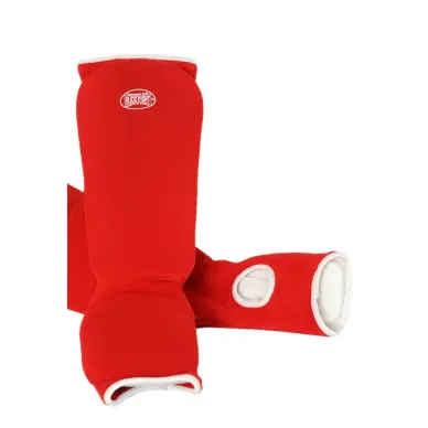 Protège-tibias et pieds Coton Souple Rouge - 2