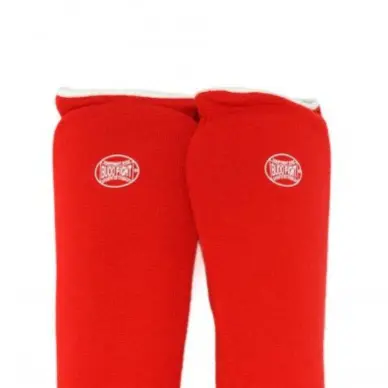 Protège-tibias et pieds Coton Souple Rouge - 3