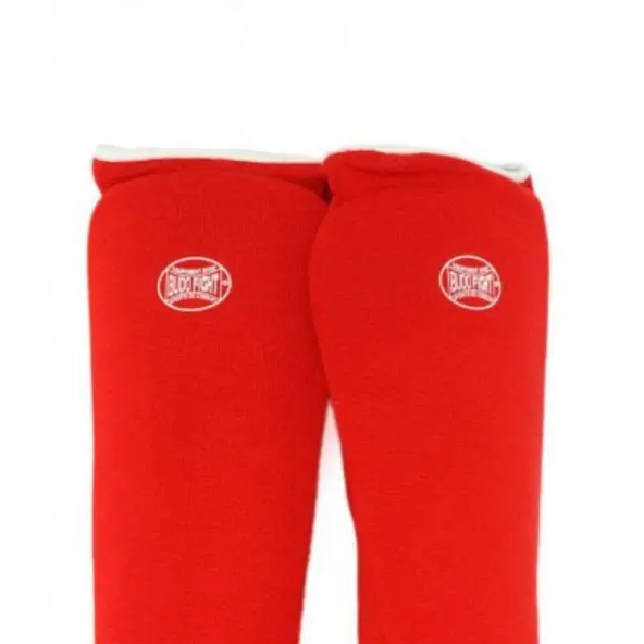 Protège-tibias et pieds Coton Souple Rouge