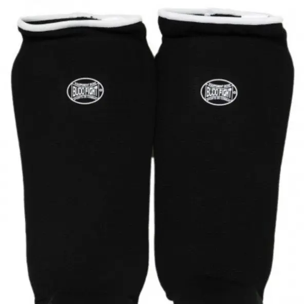 Protège-tibias et pieds Coton Souple Noir