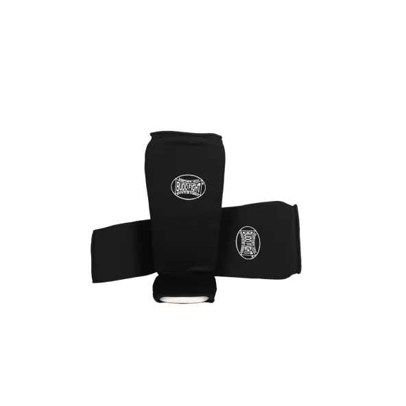 Protège-tibias et pieds Coton Souple Noir