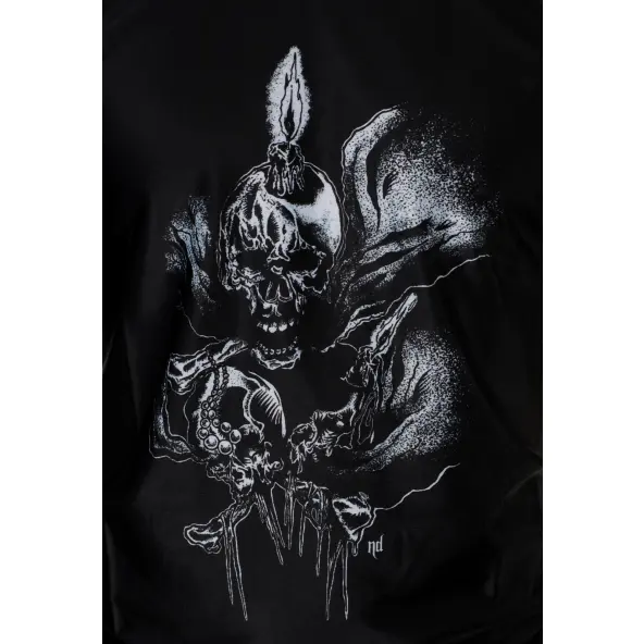 Rashguard MMA Noir Impression tête de mort - Fin de Serie