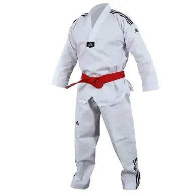 Dobok Taekwondo Adiclub 3 col blanc bandes - Fin de Serie - 3