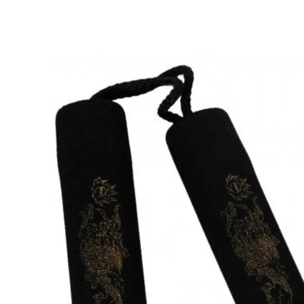 Nunchaku à Corde Mousse noir/rouge