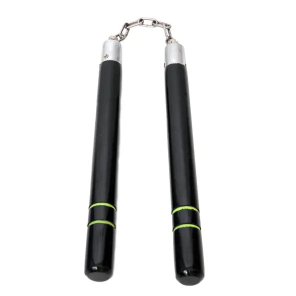 Nunchaku à Chaine Bois Noir/Vert