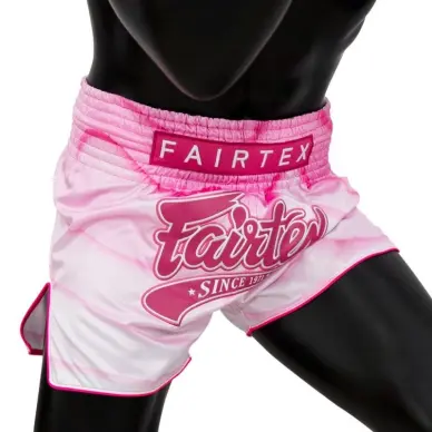 Short de Boxe Thaï Fairtex Rose/Blanc 1914 - 3