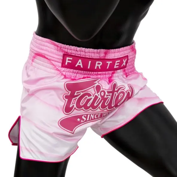 Short de Boxe Thaï Fairtex Rose/Blanc 1914