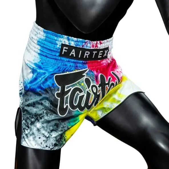 Short de Boxe Thaï Fairtex BS1937 White Acid Jazz