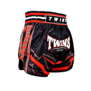 Short de Boxe Thai Twins TTBL Black/Red - 2