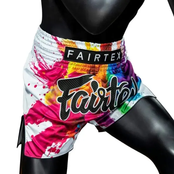 Short de Boxe Thaï Fairtex BS1939 White Funky soul
