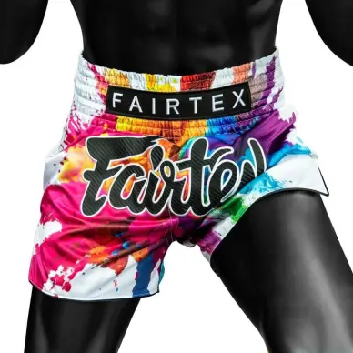 Short de Boxe Thaï Fairtex BS1939 White Funky soul - 4