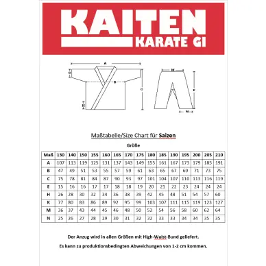 Kimono de Karaté Kaiten Saizen Coupe Kata - 17