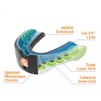 Protège-dents Shock Doctor Gel Max Power Carbon Noir - 2