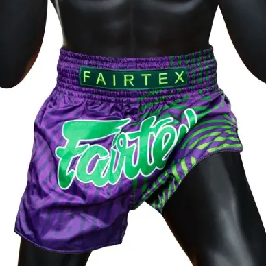 Short de Boxe Thaï Fairtex Violet/Vert 1922 - 3