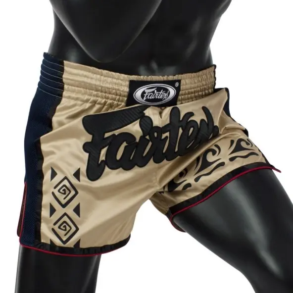 Short de Boxe Thaï Fairtex Beige/Tribal 1713