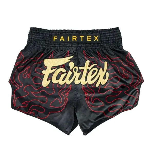 Short de Boxe Thaï Fairtex Noir/Rouge 1920