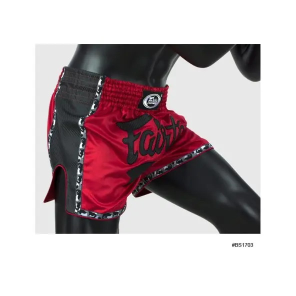 Short de Boxe Thaï Fairtex Rouge/Noir 1703