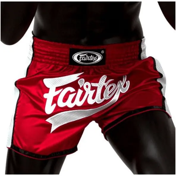 Short de Boxe Thaï Fairtex Rouge/Blanc 1704