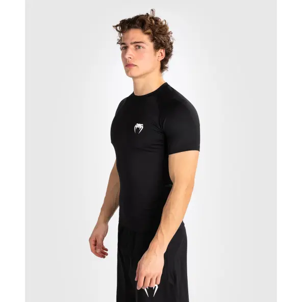 Rashguard Venum Contender à manches courtes Noir/Blanc