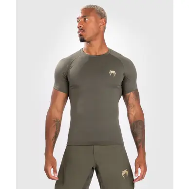 Rashguard Venum Contender à manches courtes Kaki